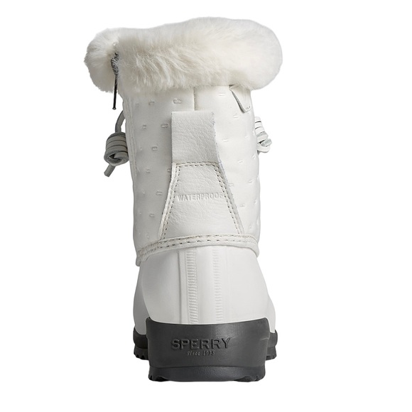 New SPERRY Maritime Shibori White Winter Snow Boots Women’s Size 11 - Picture 3 of 5